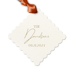 Boho Terracotta Wedding Date Gift Tag