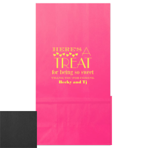 ForYourParty's personalized White Goodie Bag with Shiny Copper Foil has a Hearts graphic and is good for Wedding and other special occasion parties and will look fabulous with your unique touch. Your guests will agree!