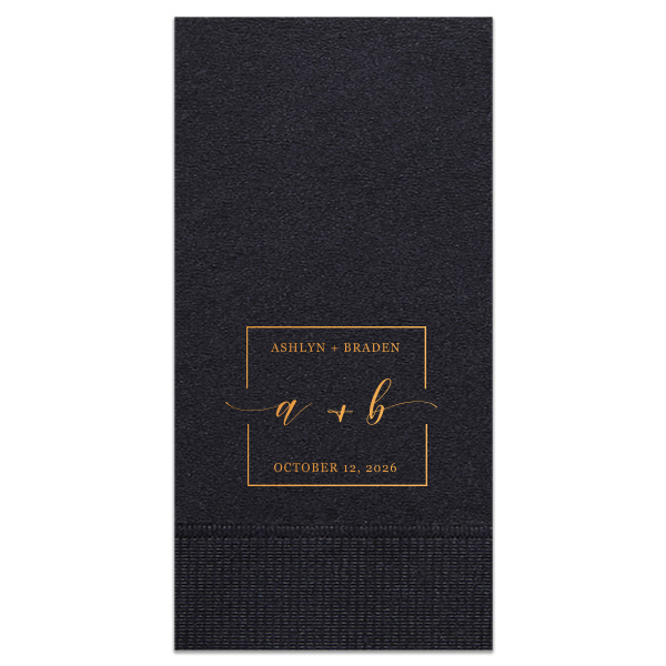 ForYourParty's elegant Black Cocktail Napkin with Shiny Copper Foil can't be beat. Showcase your style in every detail of your party's theme!