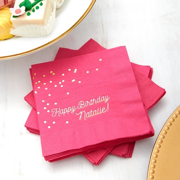 Happy Birthday Confetti Popping Napkin