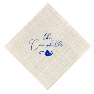 Script Family Name Leaf Napkin