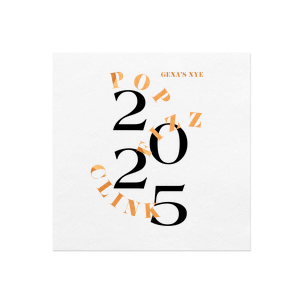 Ring in the New Year with our 2025 New Year's Party Napkin. Custom New Year's Eve party decor takes your New Year's party up a notch. Add your name to this New Year's 2025 napkin and get ready to watch the ball drop.