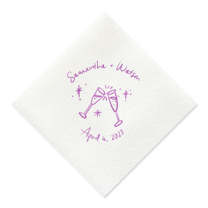 Brighten up any special occasion with the Sparkling Summer Cheers Napkin! High functional while stylish, the trendy napkin is perfect for summertime gatherings and functions. Available in your choice of styles and colors to best match your event's vibes!