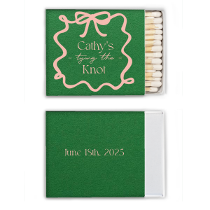 Ribbon Bridal Shower Matchbook