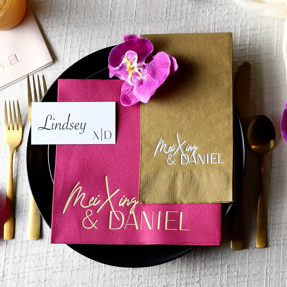 White Lotus Wedding Place Card