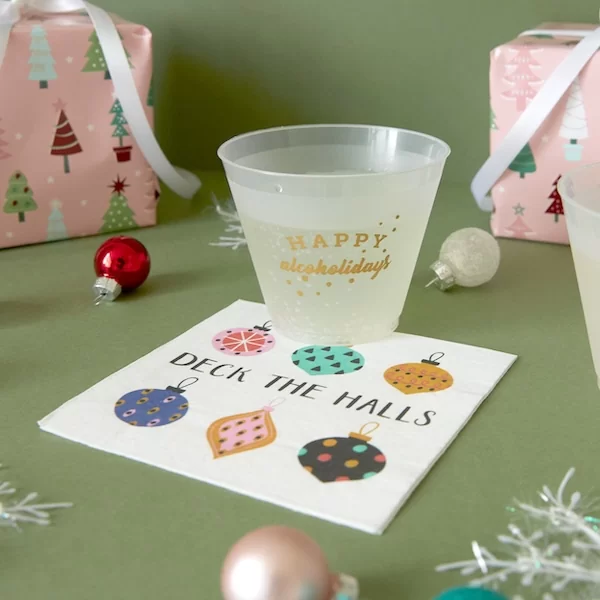 Deck the Halls Christmas party napkins