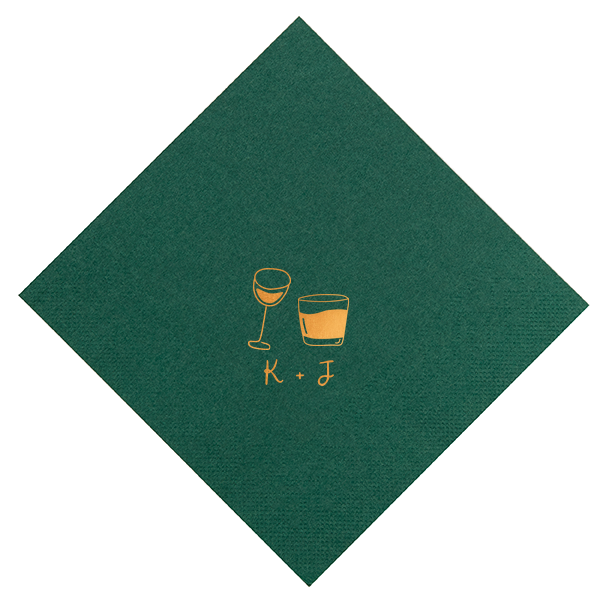Sip in Style Dual Glass Napkin