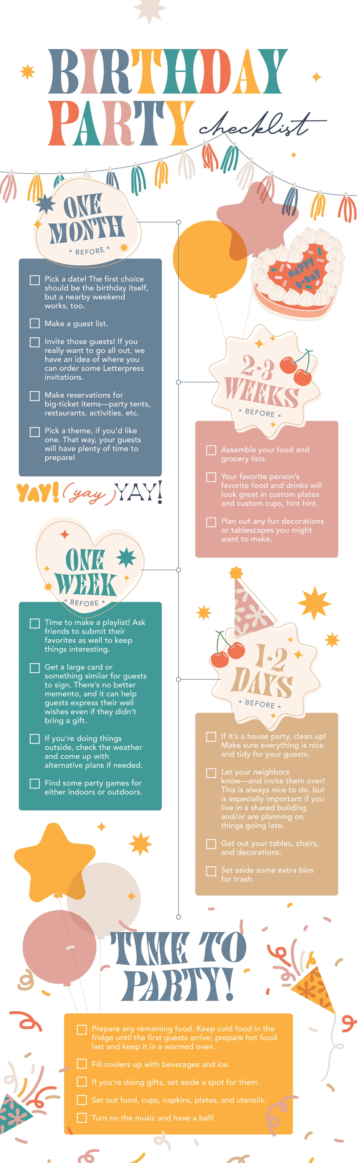 Birthday Party Checklist