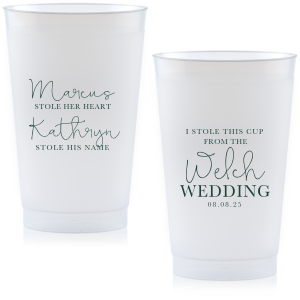 Wedding 12oz Frost Flex Cups (Here's to Forever) - Balloons Tomorrow