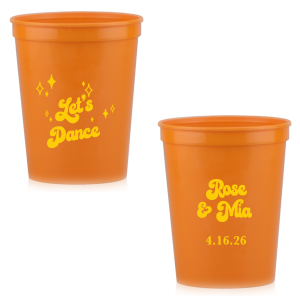 Our custom Orange 16 oz Stadium Cup with Matte Sunflower Ink Cup Ink Colors has a Twinkle Frame graphic and is good for use in Stars, Frames, Holiday themed parties and will add that special attention to detail that cannot be overlooked.
