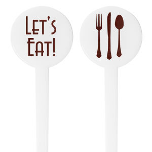 Personalized Shiny Merlot Rectangle Stir Stick with Shiny Merlot Foil has a Place Setting graphic and is good for use in Food themed parties and will look fabulous with your unique touch. Your guests will agree!