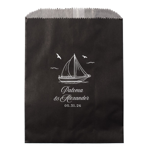The Sailboat Nautical Nuptial Gift Bag is a great party addition to put the wind in your sails. The bespoke design is perfect for maritime or coastal themed events, making a precious keepsake from guests to remember the good times had. Customize the text to convey your own unique message!