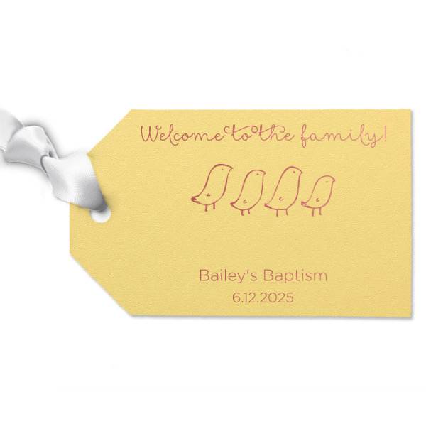 Welcome Family Baptism Tag