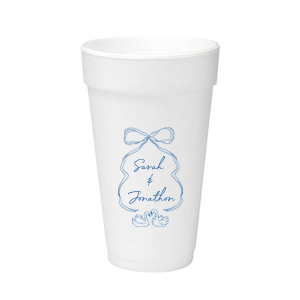 Pair your next party event with the stylish Swan Lovers Cup. The elegant design features two swans mirroring your own partnership. Customize the cup in your choice of style and color to best reflect you and your partner's unique love.