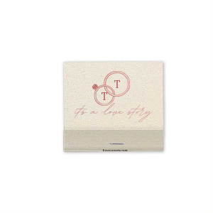 The It's A Love Story Matchbook will have your guests saying "Yes!" Commemorating the engagement of Taylor Swift and Travis Kelce, match your own special event with their whirlwind romance. Customize the text and style of matchbook to best match your special events unique vibes!