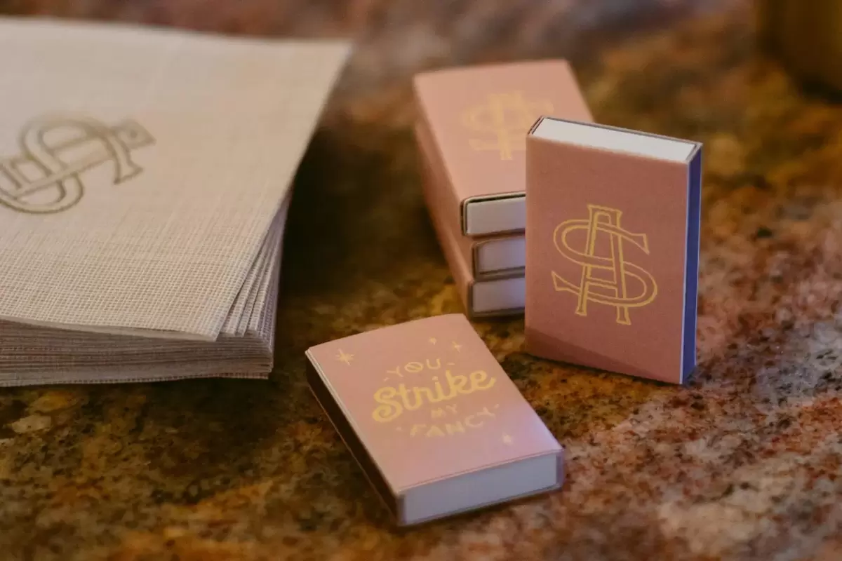 custom matches and personalized matches take your wedding decor up a notch