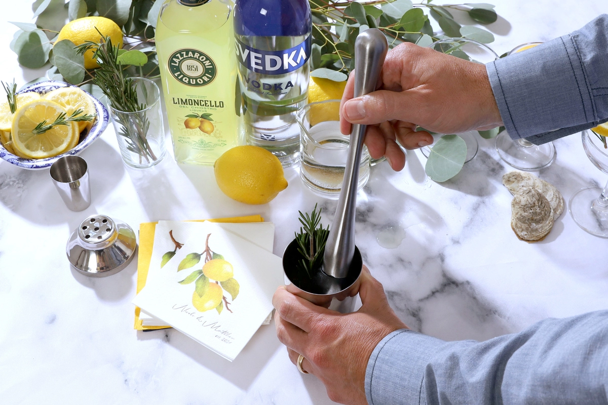 muddling your simple limoncello martini