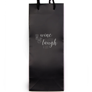 Our custom Metallic Silver Wine Gift Bag with Shiny Turquoise Foil Color has a Double Cork graphic and is good for use in Wine and Drink themed parties and will impress guests like no other. Make this party unforgettable.