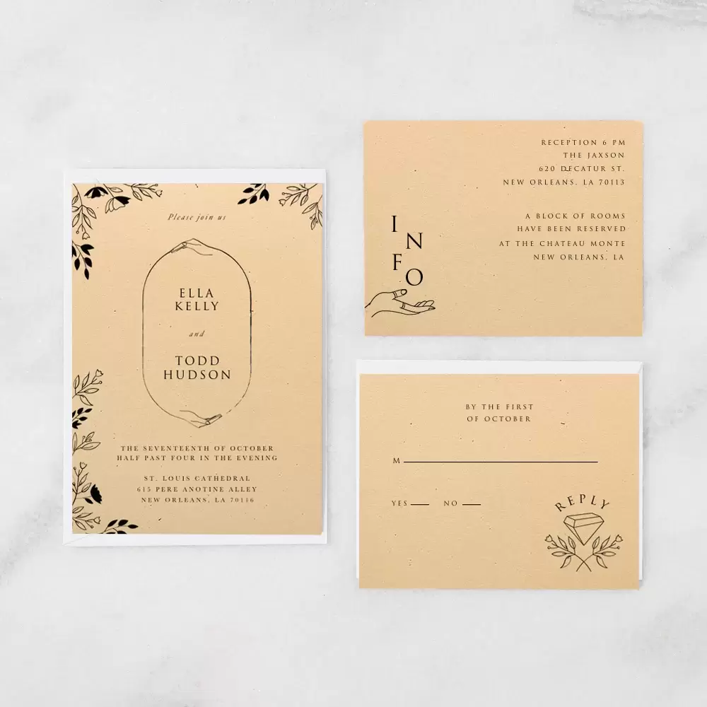 For Your Party is your source for eye-catching fall wedding invitations 