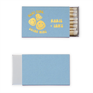 The Next Time Bring Wine Smilies Matches is a fun and cheeky design that is sure to bring a smile to your guests' faces. With its playful and whimsical design, this product is sure to be a hit at any event. Great for a house warming party to give your guests or to receive as a new home present! 