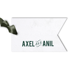 ForYourParty's chic White Wood Rectangle Gift Tag with Matte Spruce Foil are a must-have for your next event—whatever the celebration!