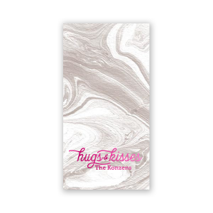 Custom Marble Taupe Party Pocket with Shiny Fuchsia Foil are a must-have for your next event—whatever the celebration!