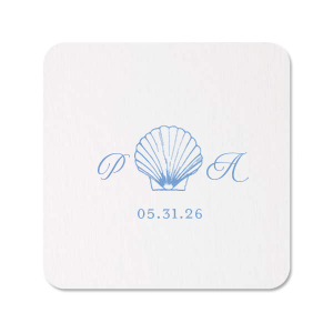Your next party event will be a hit with the Seashell Monogram Coaster. The design features a beautiful shell flanked by monogram initials. Our customizer makes it easy to personalize the design to best match your unique sense of style.