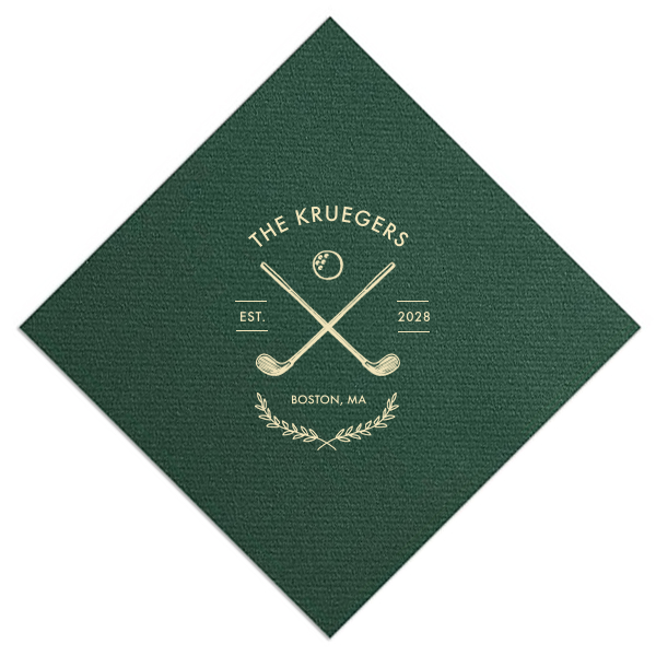 Family Name Golf Napkin