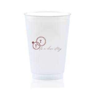The It's A Love Story Cup will have your guests saying "Yes!" Commemorating the engagement of Taylor Swift and Travis Kelce, match your own special event with their whirlwind romance. Customize the text and style of cup to best match your special events unique vibes!