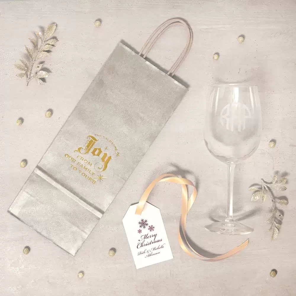 Personalized holiday gift bags make your gifting beautiful and easy!