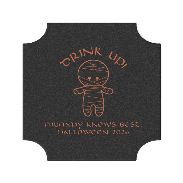 ForYourParty's chic Black with Silver back Deco Coaster with Matte White Foil Color has a Mummy graphic and is good for use in Halloween themed parties and will look fabulous with your unique touch. Your guests will agree!