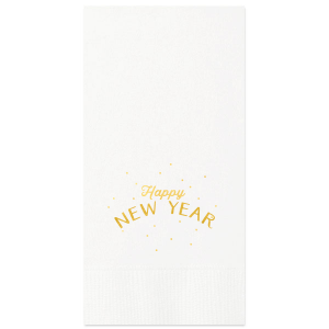 Happy New Year Confetti Retail Guest Towel