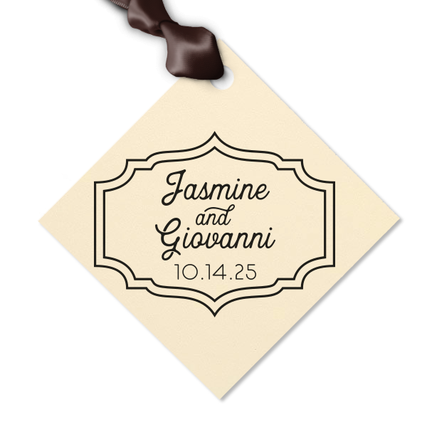 Our custom Stardream Black Luggage Gift Tag with Shiny 18 Kt Gold Foil can be customized to complement every last detail of your party.