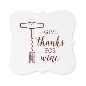 Give Thanks For Wine Coaster