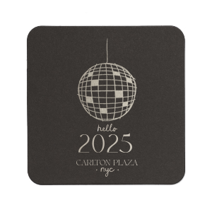 Begin the year with style with the Hello New Year 2025 Coaster! The stylish and functional coaster comes in a variety of shapes and colors to suit your festivity needs.