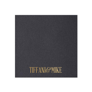 Showcase the stars of the event with the Classic Modern Names Napkin. Featuring the couple's names in a sleek, bold modern font, elegantly connected by a swirling ampersand, this design exudes contemporary elegance. Its simplicity magnifies the celebratory focus, adding a chic touch to any occasion.