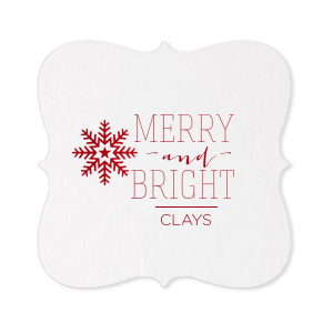 ForYourParty's chic Kraft with Blush back Deco Coaster with Shiny Convertible Red Foil has a Snowflake 3 graphic and is good for use in Christmas themed parties and can't be beat. Showcase your style in every detail of your party's theme!