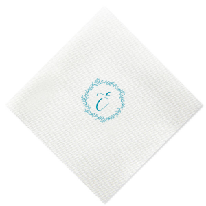 Elevate any space with the Elegant Rustic Wreath Initial Napkin. This design features a beautifully crafted rustic wreath, elegantly framing a single letter monogram. The intricate details of the wreath bring a touch of sophistication, making this towel a standout piece for homes or events.