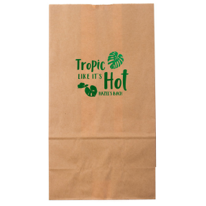 Personalize this custom bag for your tropical bachelorette party! The bold and modern leaf graphics add to the tropical theme. 