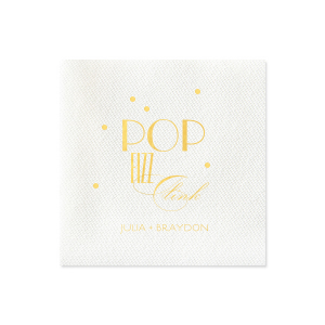 Custom Black Cocktail Napkin with Shiny 18 Kt Gold Foil will add that special attention to detail that cannot be overlooked.
