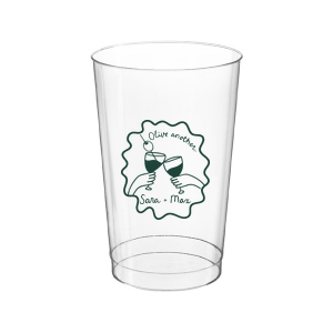 Celebrate one of a kind memories with the Olive Another Cheers Cup! The cheeky yet trendy design features a hand-drawn pair of cheersing glasses within a ribbon frame. Customize the design with your choice of text and foil stamp colors to best match your taste.