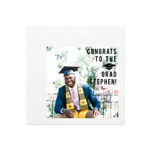 Graduate Custom Photo Napkin