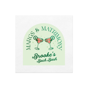 Cheers to Margs and Matrimony Party Napkin