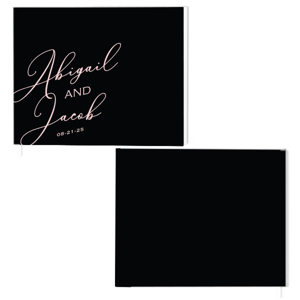 Classic Black Script Guest Book