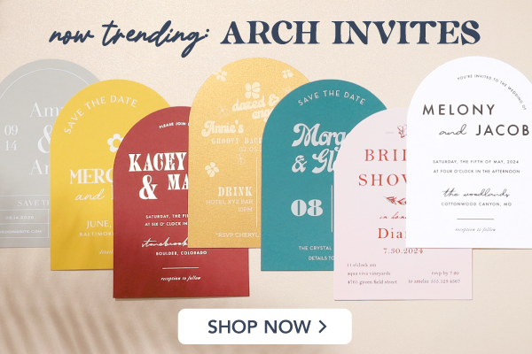 NOW TRENDING! Arch Invitations