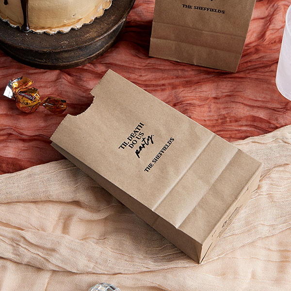 party bag with 'Til Death Do Us Party 