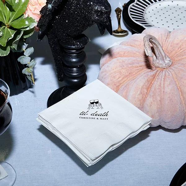 Til Death Napkin aside pumpkin