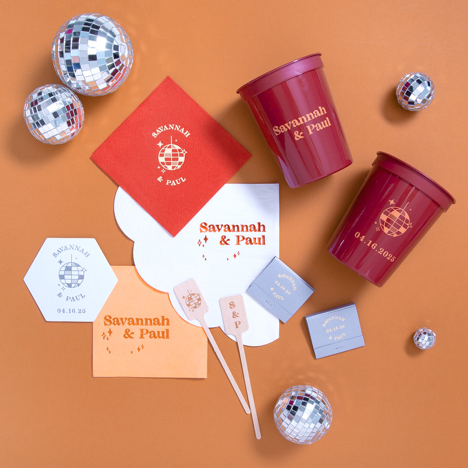 Retro Wedding Disco Ball Cup