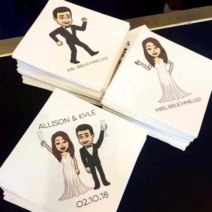 how to get your bitmoji on a cocktail napkin