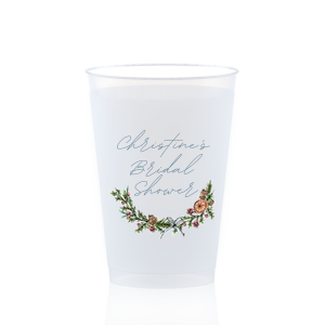 The Bridal Shower Wreath Full Color Cup is a perfect addition to your next momentous celebration. The full color screen-printed cup is customizable with your choice of text to best match your party's unique vibe!